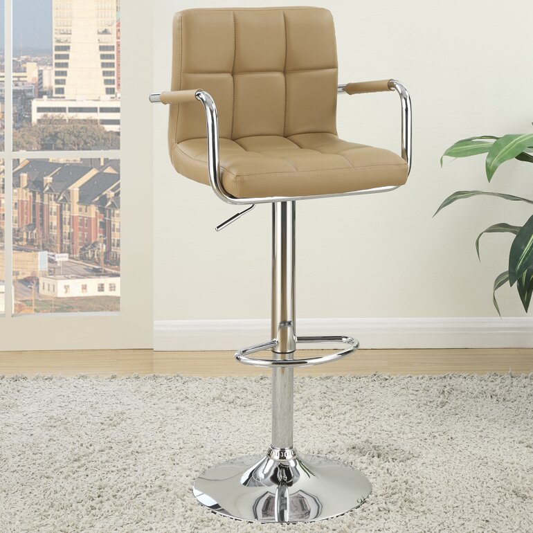 Open Jack Chair Model 508 - Silver Metal Base, Hydraulic Height Adjustment & 360 Swivel