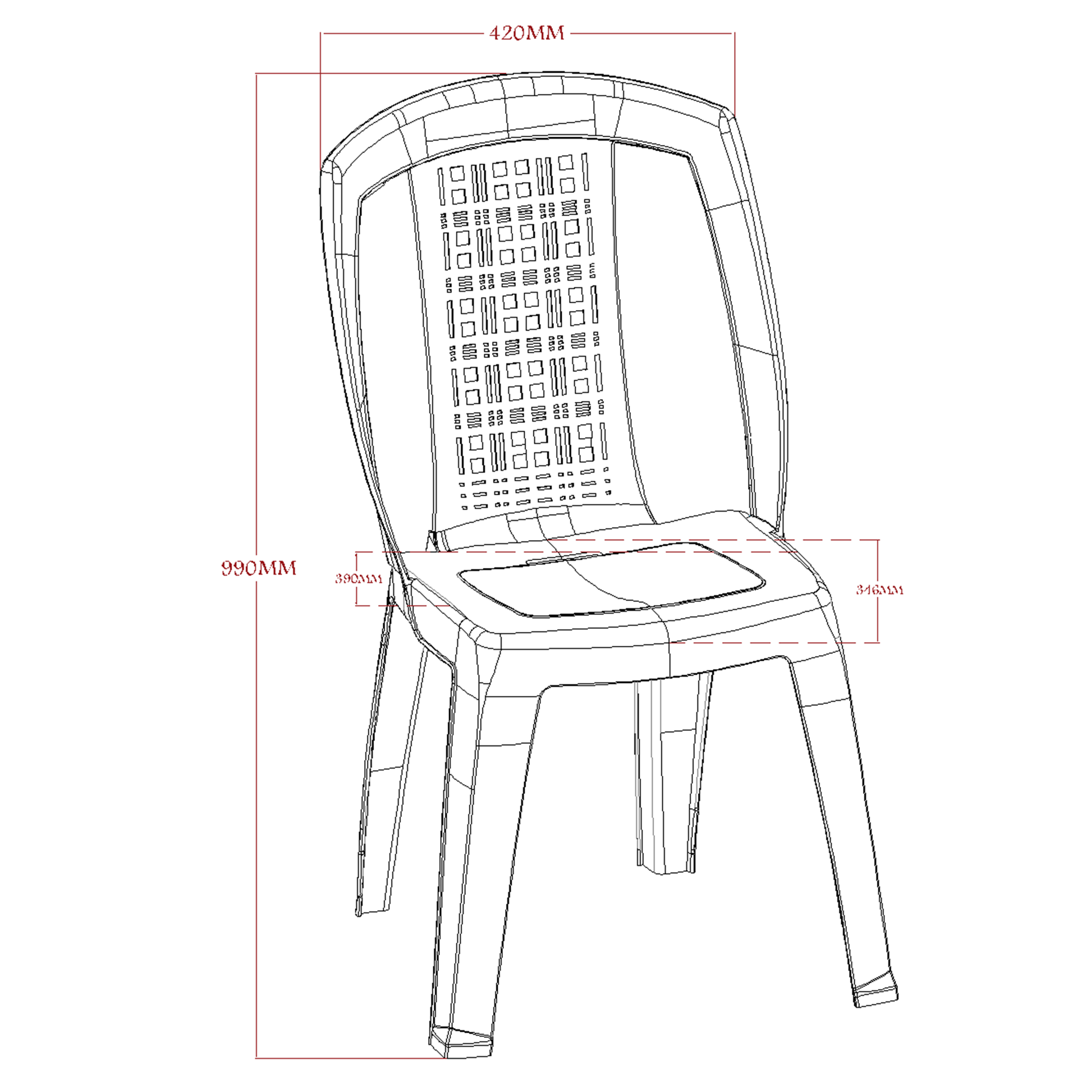 Armless Chair