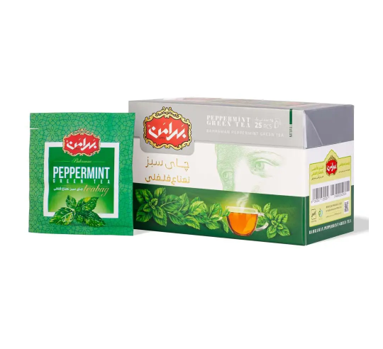 Peppermint Green Tea, 25 Tea Bags