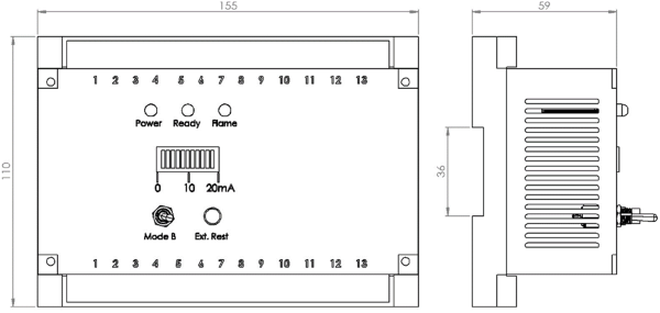Electronic Card of Flame Detector model NFDC-DR35