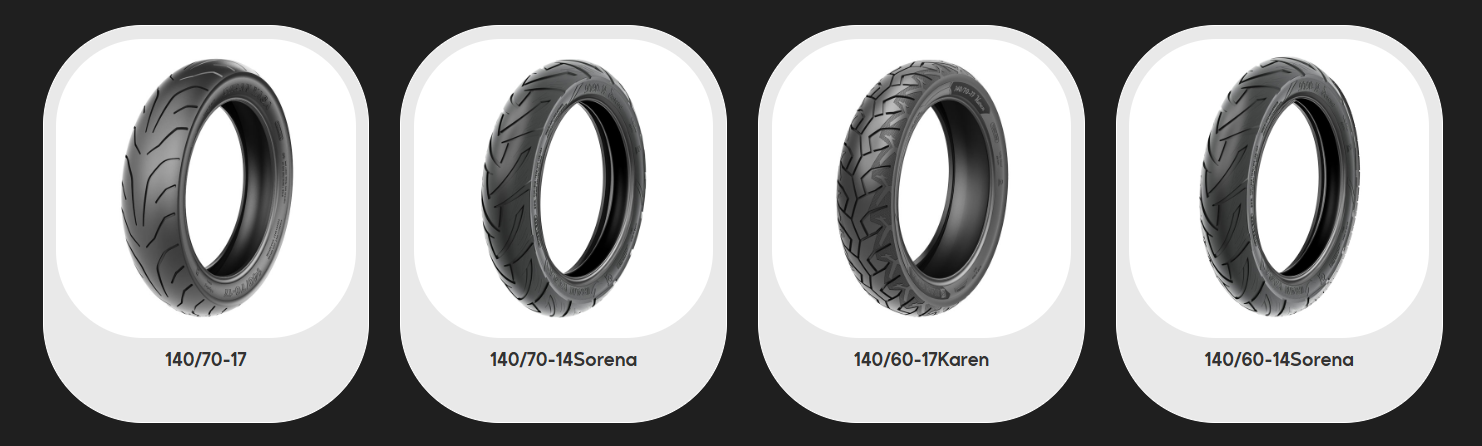 Wide Urban Motorcycle Tires Size 140  14 & 17 Inch  Front & Rear  6PR