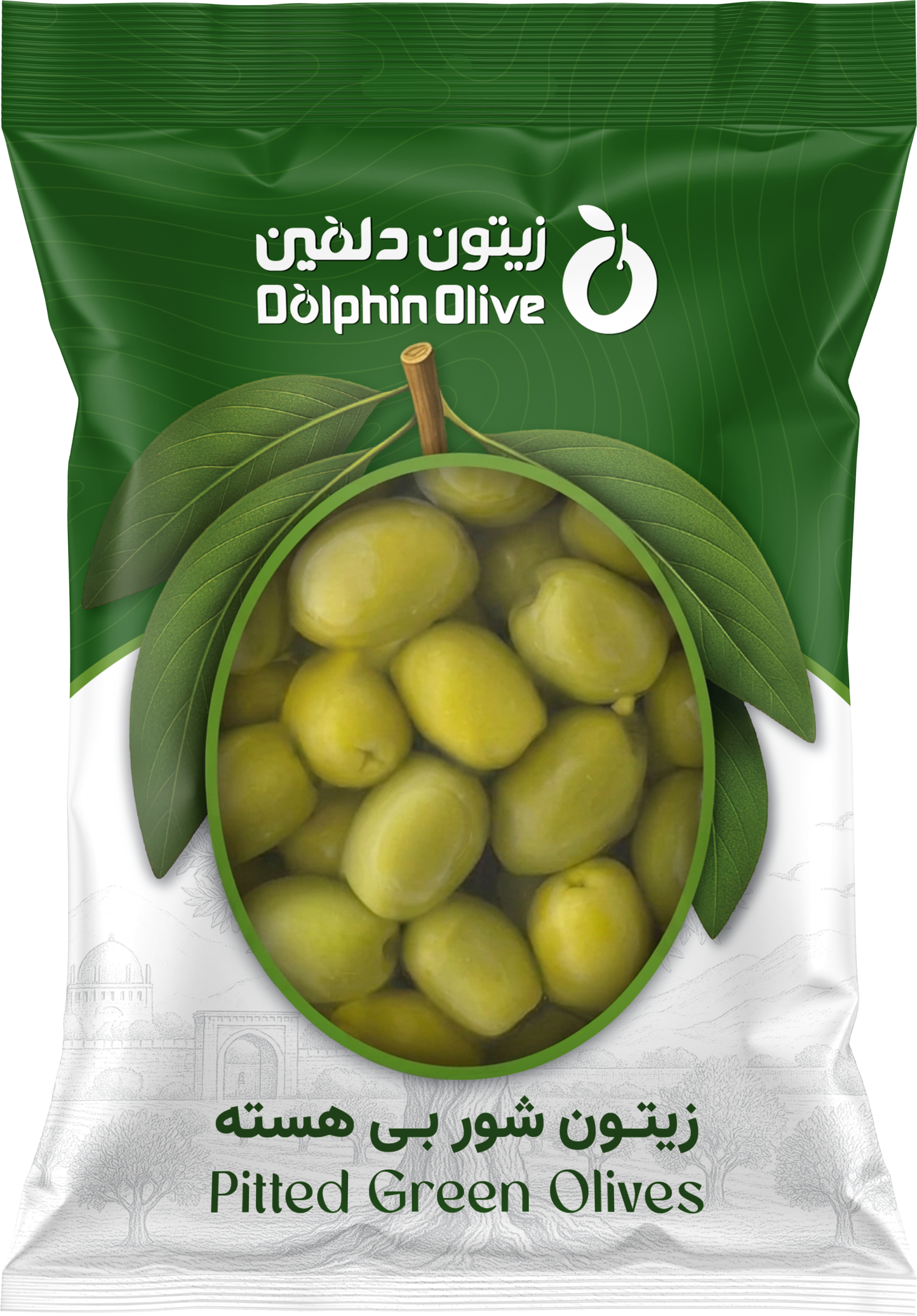 Dolphin Olive Premium Pitted Green Olives – 300 g