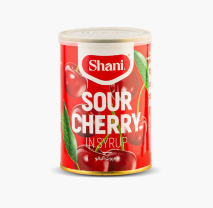 Canned Sour Cherry Compote in Sweet Syrup