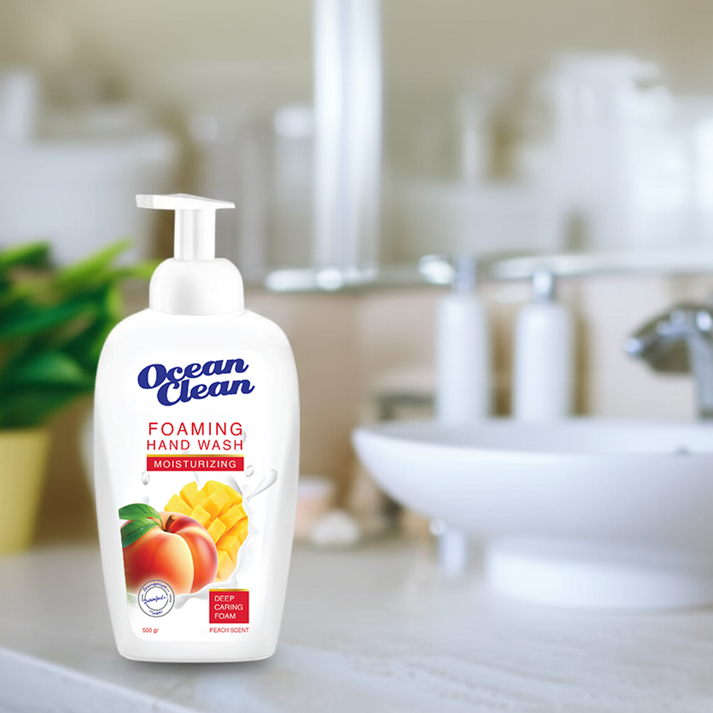 Ocean Clean Peach Foaming Hand Wash  Moisturizing  500g