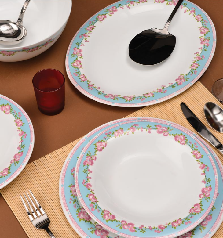 Porcelain Tableware Set  Round Design with Decorative Patterns (Various Designs Available)