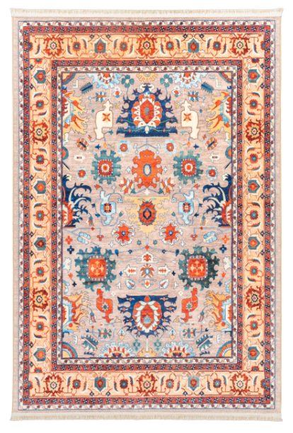 Polyester-Polyogen Rug, Traditional Collection,Gray 25CS0260
