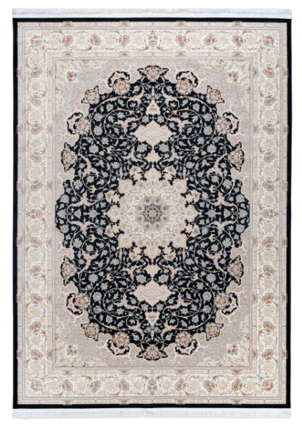 Pile Material Acrylic Rug, Classic Collection-Navy blue 10ES0200