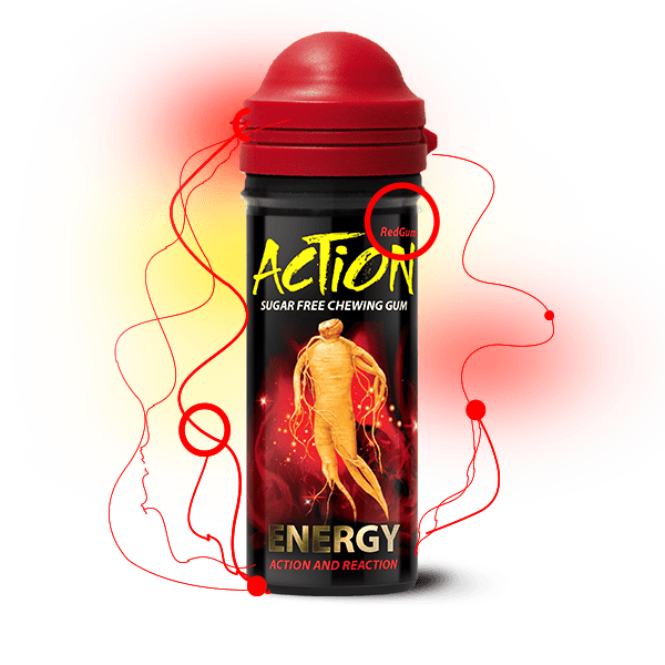 Caffeine 25mg per PCs -Red Gum (Energy Gum)