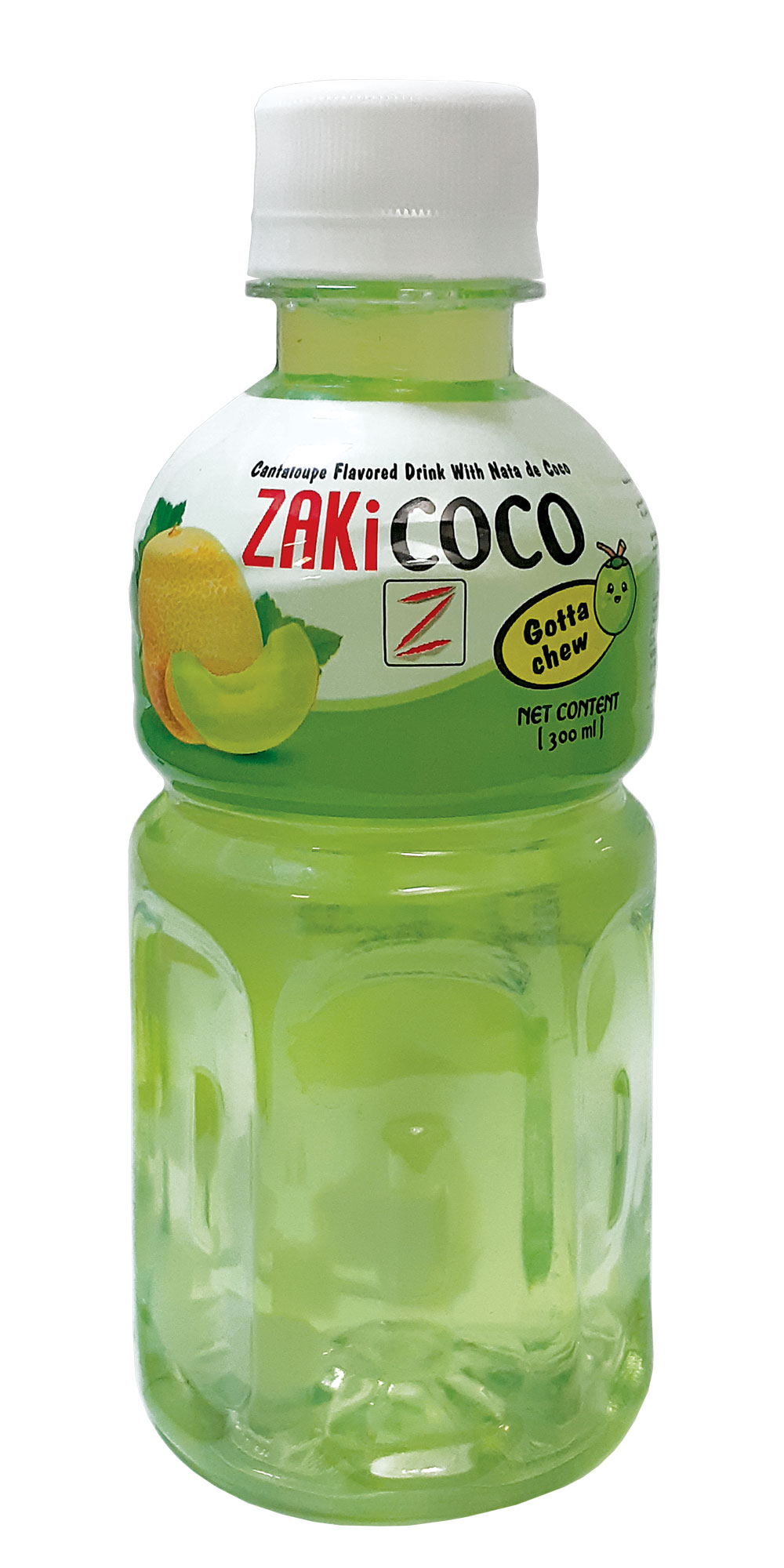 Cantaloupe-Flavored Nata de Coco Drink – 300ML PET Bottle