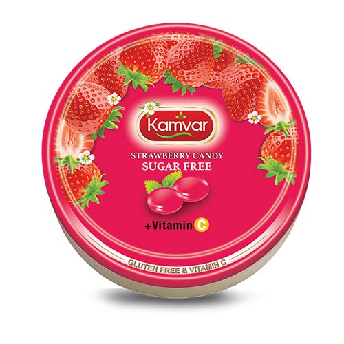Sugar-Free Strawberry Candy with Vitamin C (Kamvar Brand)
