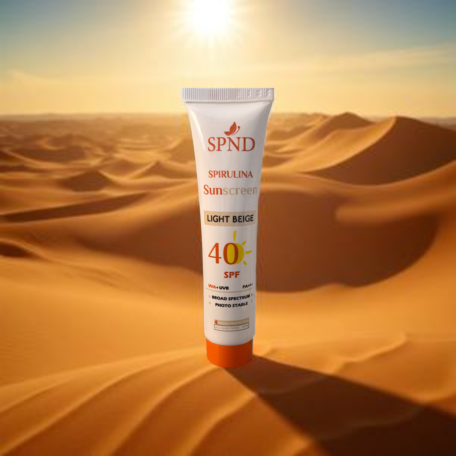 SPND SPF40 Spirulina Tinted Sunscreen  Light Beige