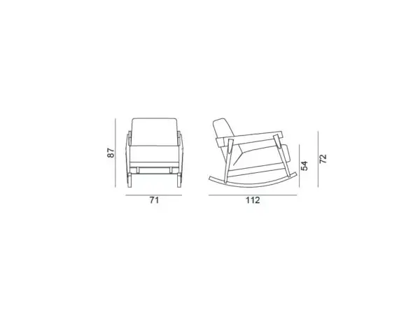 Zed Design Zino Modern Wide Rocker