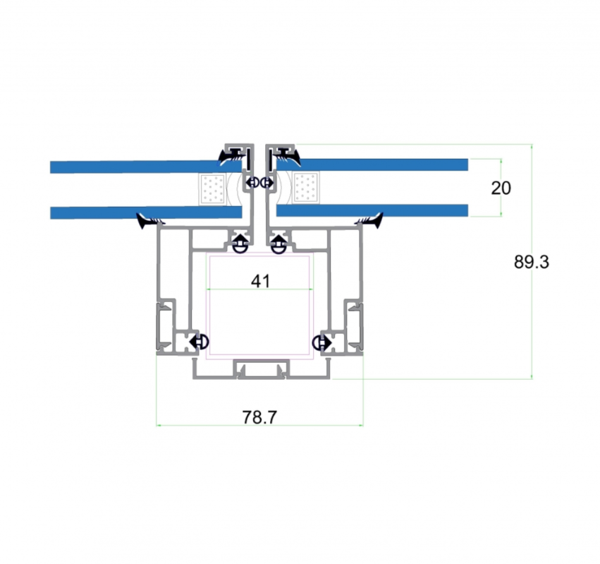 aluminum curtain wall Frameless Facades