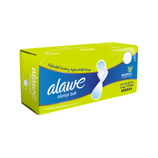 Alawe Fluff Perforated Sanitary Napkins – Large Size