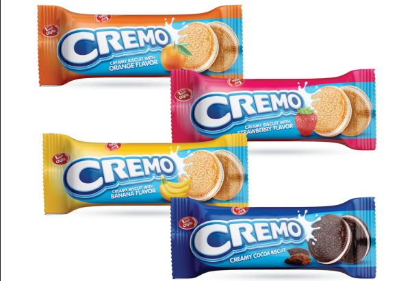 CREMO Creamy Biscuit  Orange / Strawberry / Banana / Cocoa Flavors