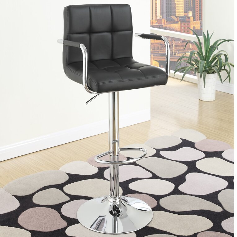 Open Jack Chair Model 508 - Silver Metal Base, Hydraulic Height Adjustment & 360 Swivel