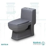One piece toilet