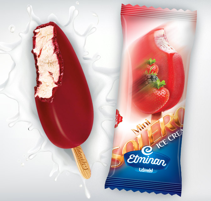 Eminan Mini Solero Coated Ice Cream  Strawberry & Mixed Berry Flavors