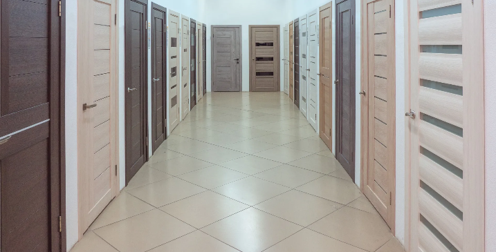 Melamine door surface 