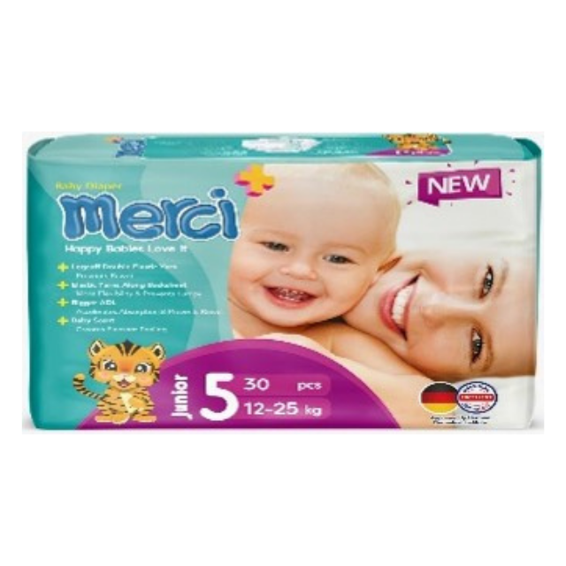 Baby Diaper - Junior Size (5) - 30  Pcs - 6 Packs