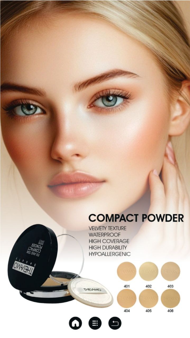  THEAMO Compact Powder Face Makeup 