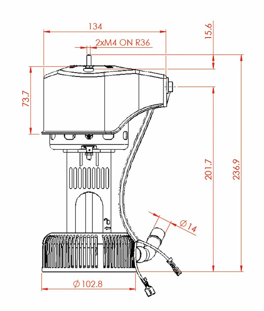Single-speed single-phase induction cooler electro pump
