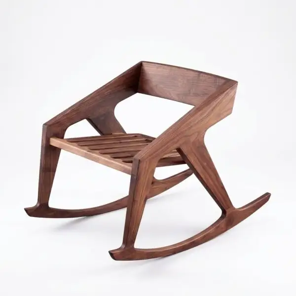 Zed Design Natural Wood Rocking Chair