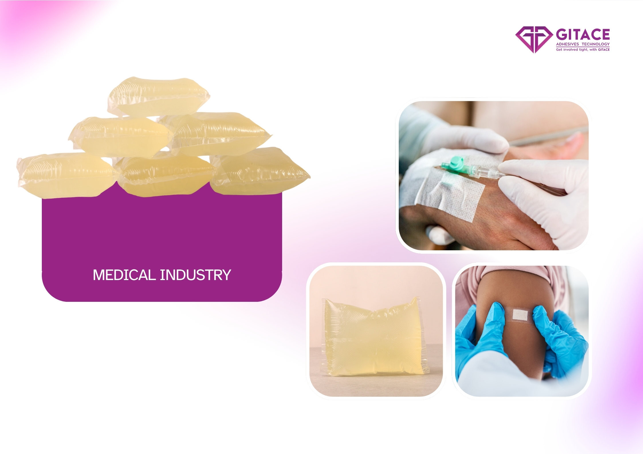 Medical Hot Melt Adhesives, for medical plasters, surgical tapes, wound dressings, underpads, nonwoven construction, surgical drapes, and gowns