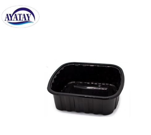 Disposable container 2000 cc black and 1250 cc