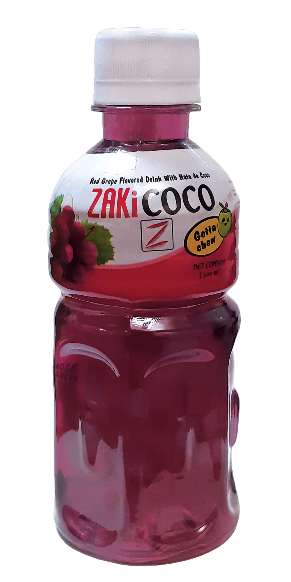 Red Grape-Flavored Nata de Coco Drink – 300ML PET Bottle