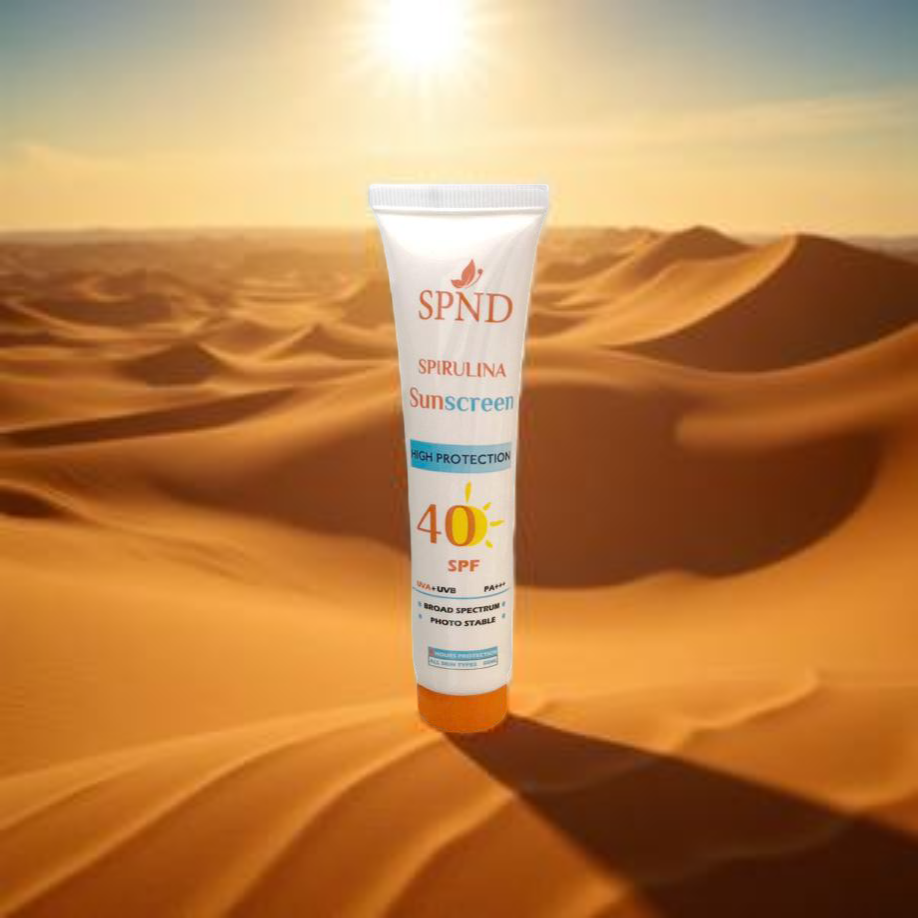 SPND Спирулина Солнцезащитный крем SPF40 Высокая защита (Бесцветный)