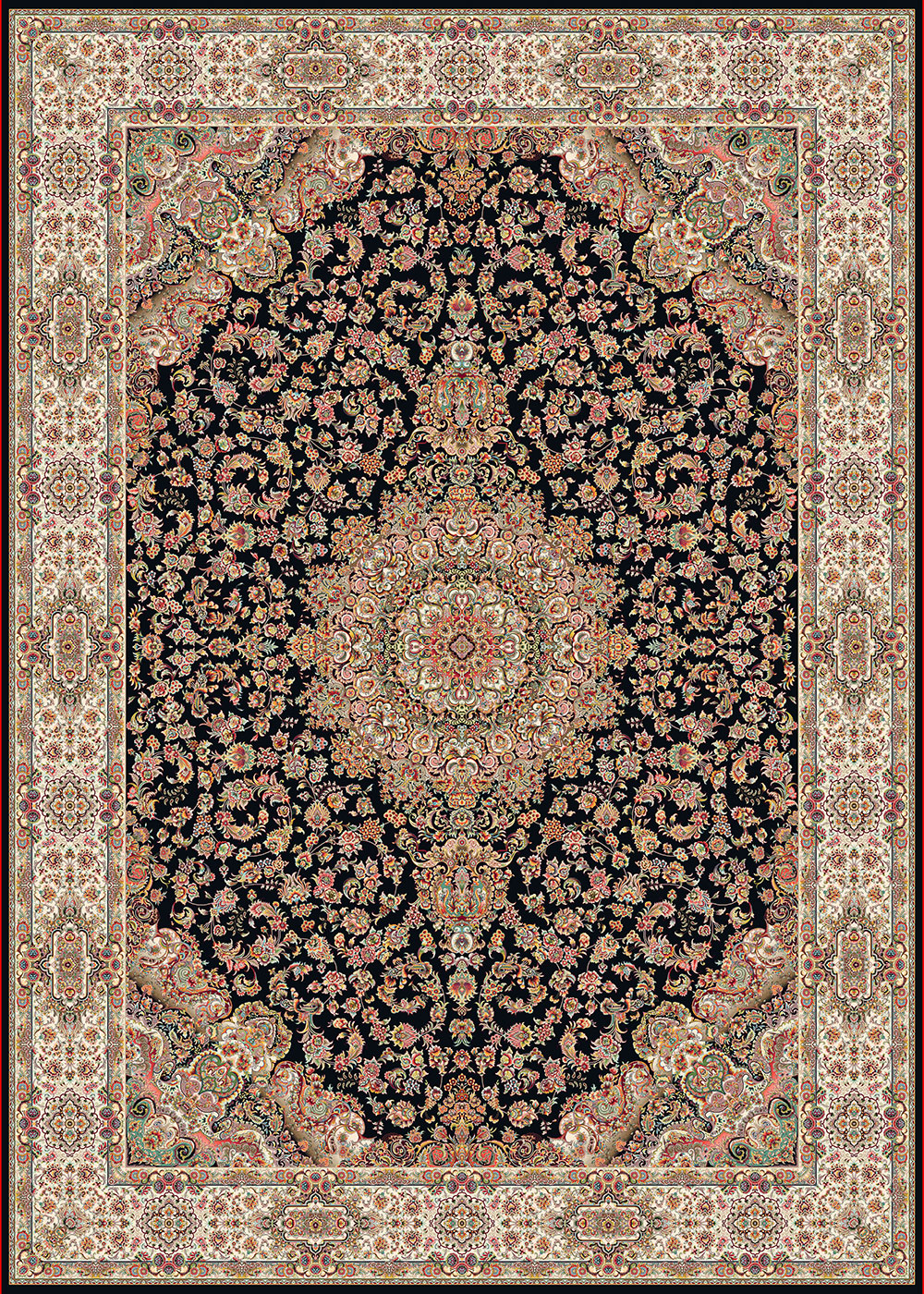 Classic Persian Medallion Machine-Made Carpet
