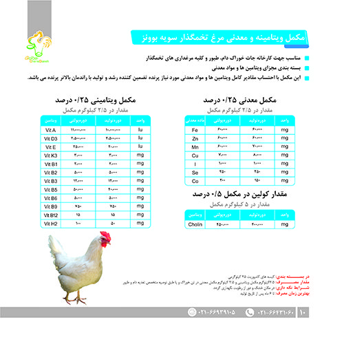 Food supplement for laying hens - special formula of Bones strain