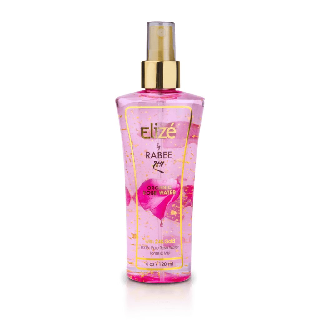 Rabee Rosewater Toner & Facial Mist with 24K Gold Dust  120 ml