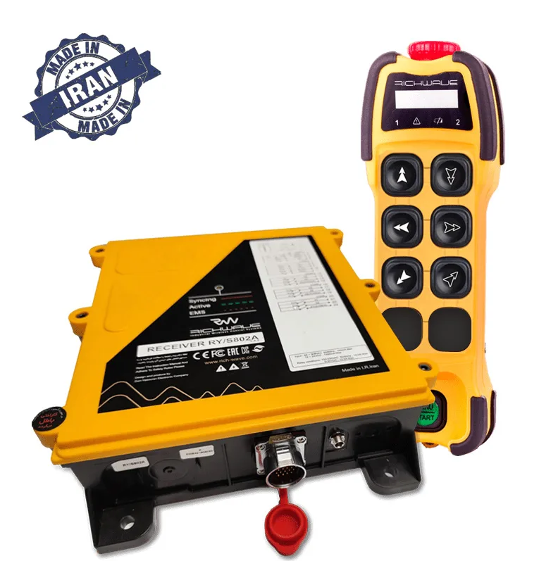 RichWave TE-RX/S601A / TE-RX/S602A  6-Button Single-Speed Overhead Crane Remote Control System