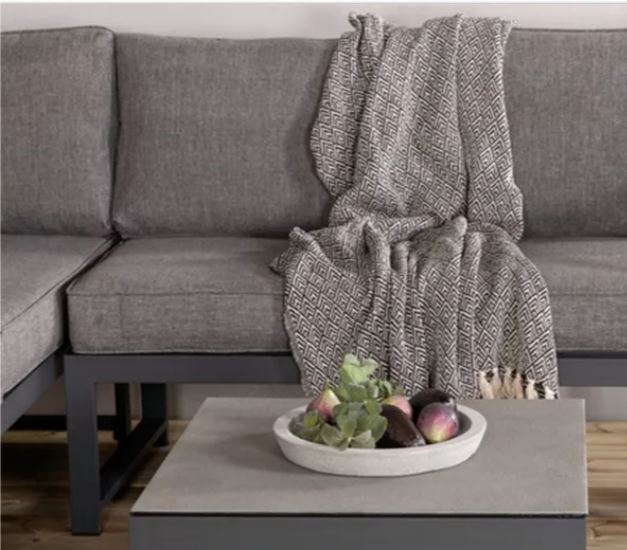 Zed Design Modern Industrial L-Shaped Sofa with Metal Frame & Custom Fabric Upholstery