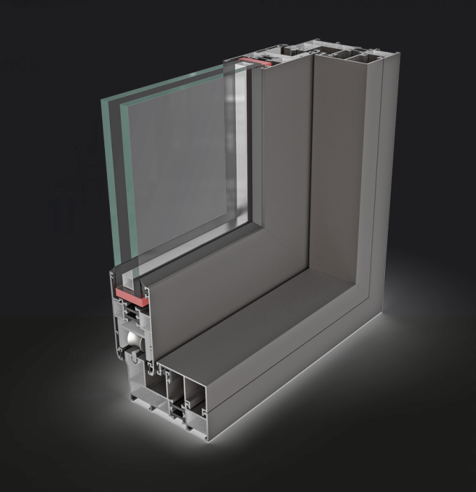 single-rail thermal break sliding window system MTS 77