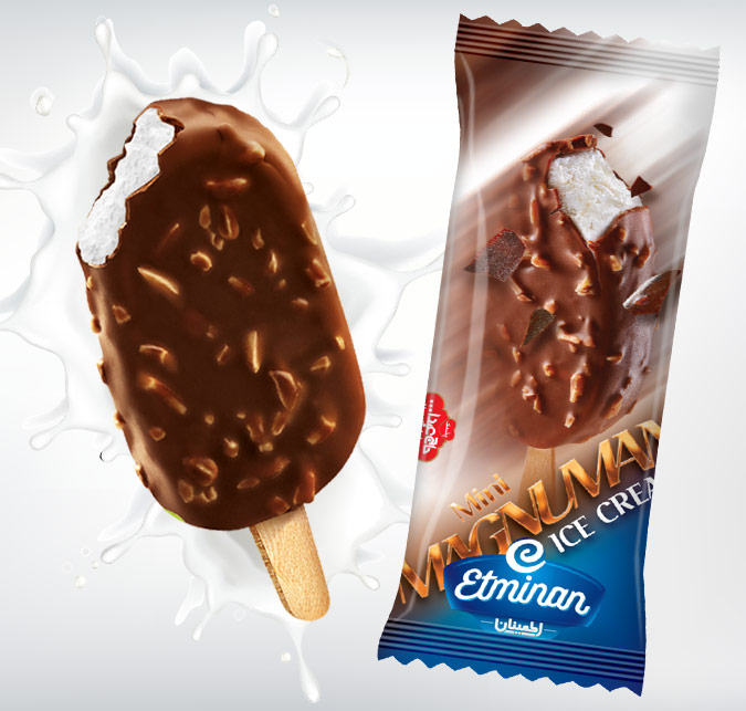 Eminan Coated Stick Ice Cream with Nuts  Banana & Almond Cocoa Flavors