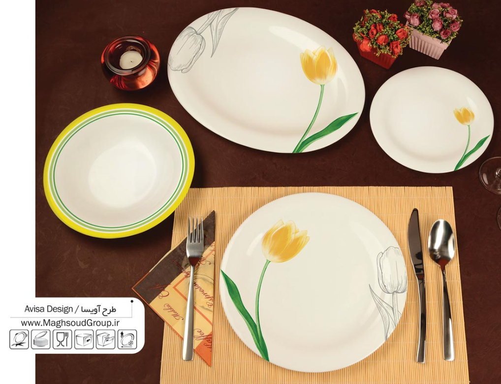 Porcelain Tableware Set  Round Design with Decorative Patterns (Various Designs Available)