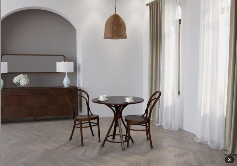 GERUF 112 , Classic Bentwood Dining Chair & Walnut Wood Table S