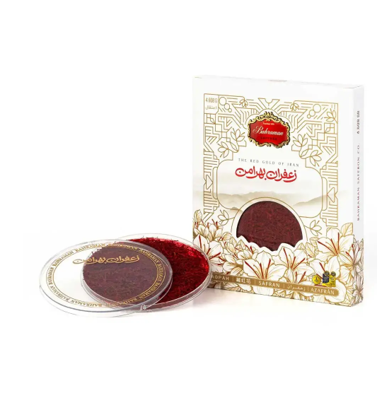 Saffron, 4.608 grams (One Mesghal) Tin Pack