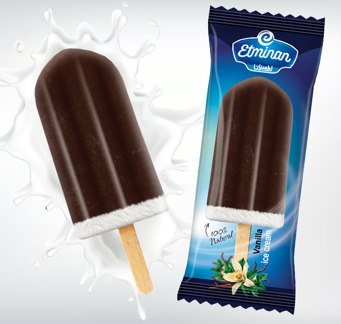 Coated Dairy Ice Cream Bar with Fruit & Chocolate Flavors