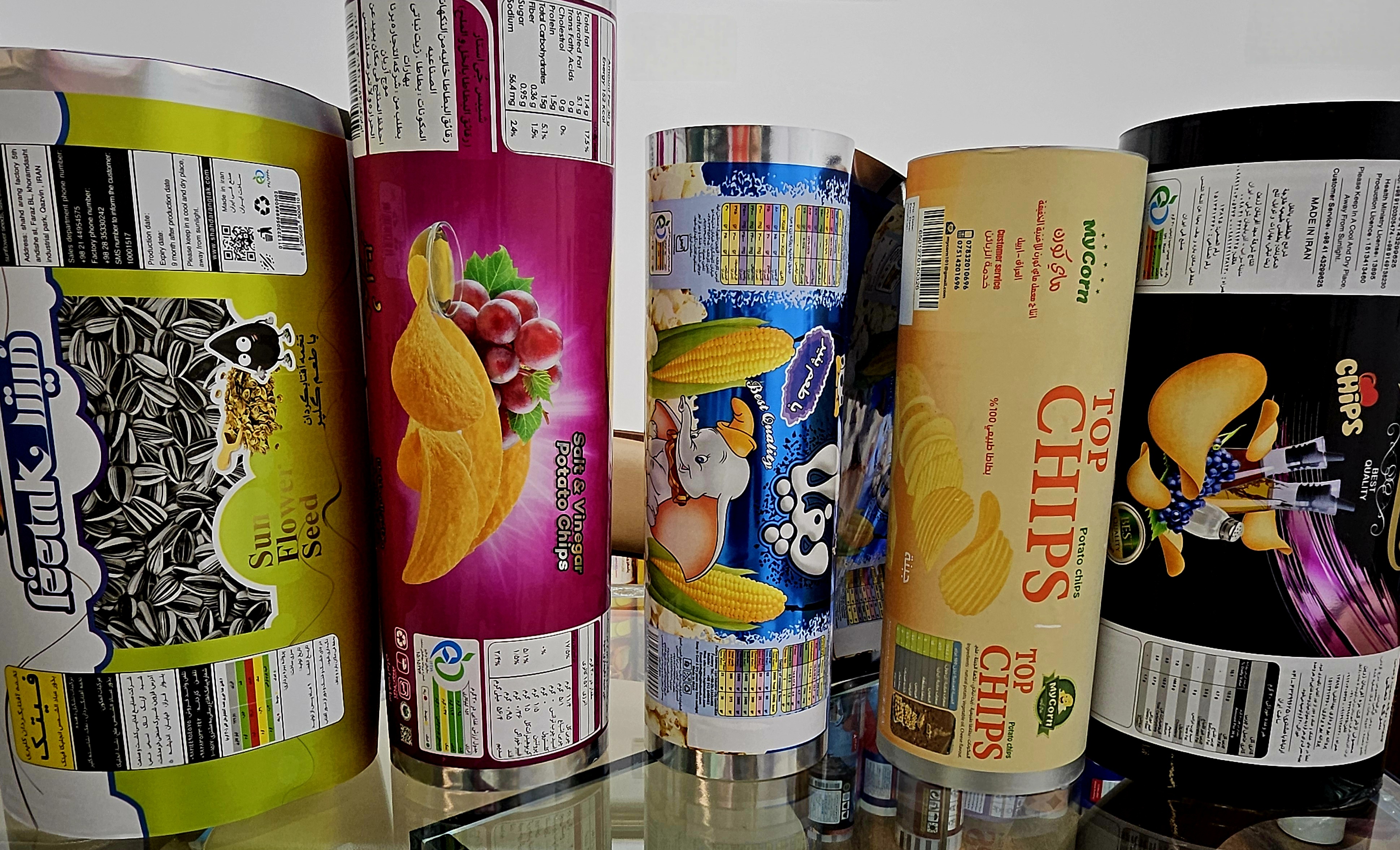 polyethylene and bopp and pet film and pachaging