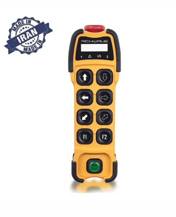 RichWave TE-S801A / TE-S802A  8-Button Single-Speed Overhead Crane Remote Control Transmitter