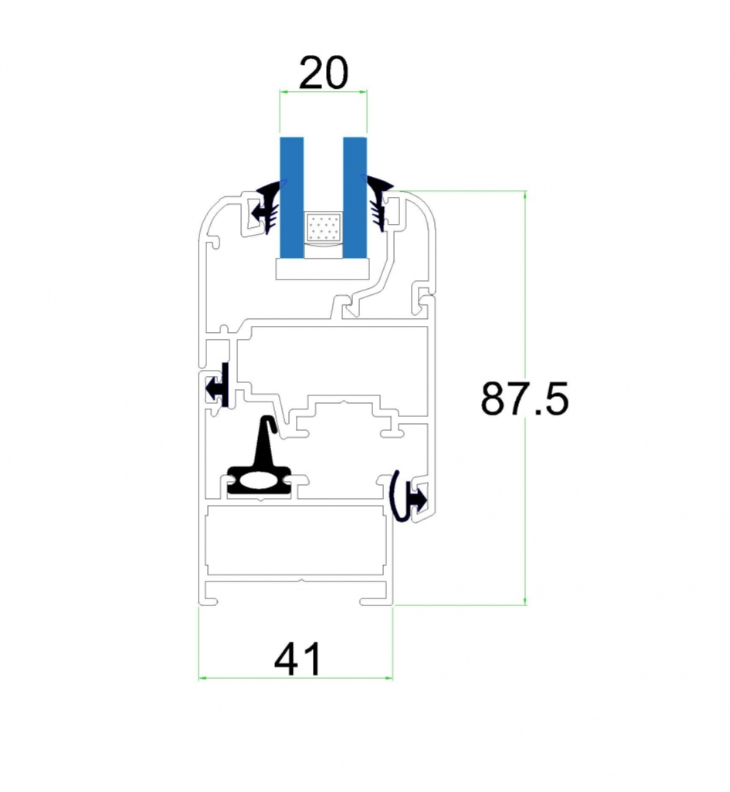 AHS41 System is a non-thermal break window and door system