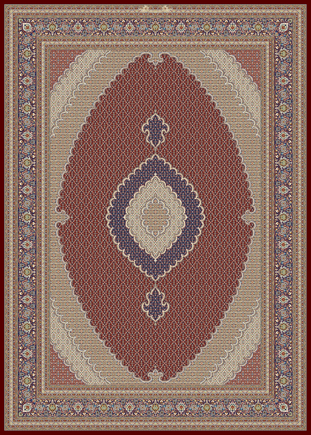 Reeds Acrylic Machine-Made Persian Carpet