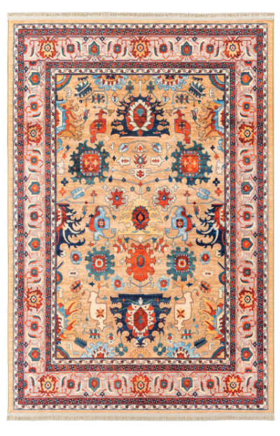 Polyester-Polyogen Rug,Traditional Collection,Gold 25CS0260