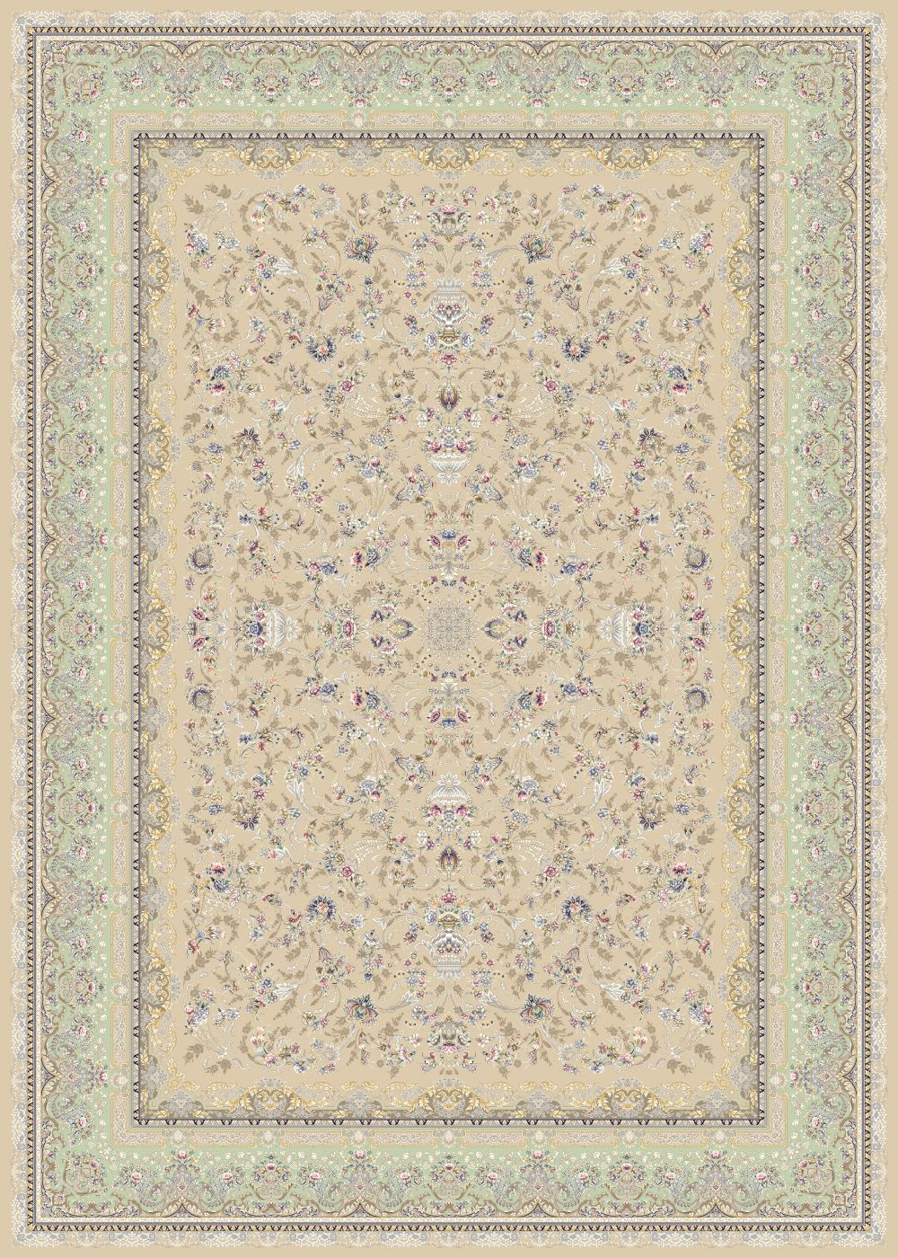 Reeds Luxury Acrylic Machine-Made Persian Carpet
