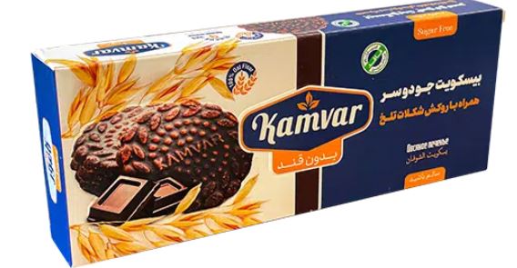 Kamvar Sugar-Free Oatmeal Biscuits with Chocolate Coating 90g