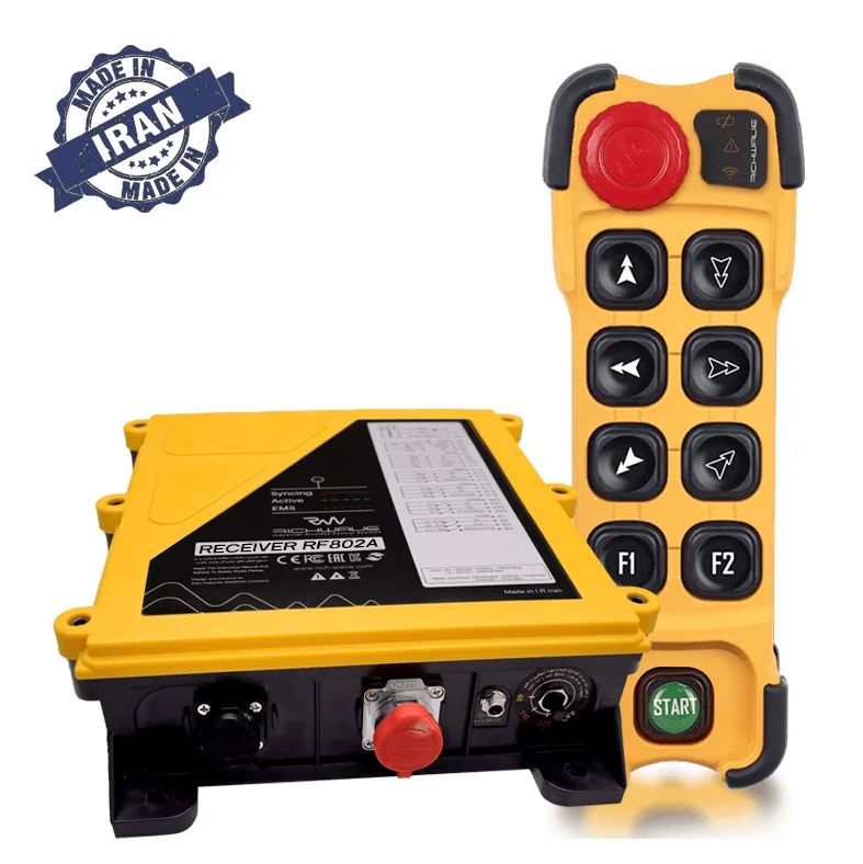 سیستم کنترل از راه دور جرثقیل سقفی تک سرعته ۸ دکمه RichWave TF-RX/801A / TF-RX/802A